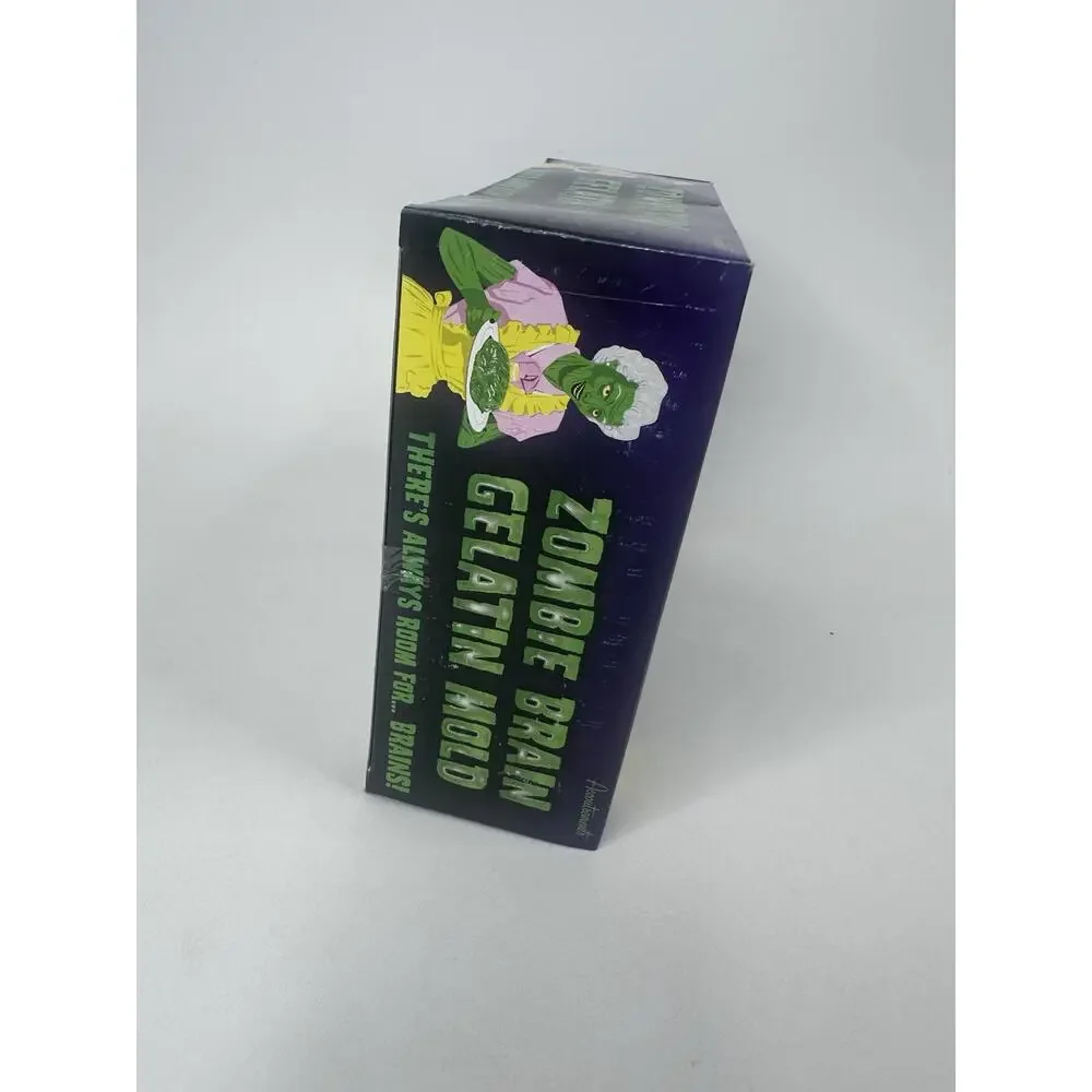 Zombie Brain Jello Mold Halloween Gelatin Maker Green Recipes on Box Neon Green